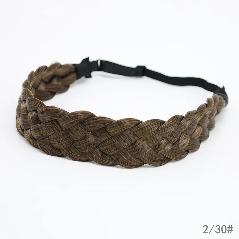 

2.5cm wide WIG HEADBAND fishtail braided New bohemian wigs braid thick wide headband popular fashion hair accessories