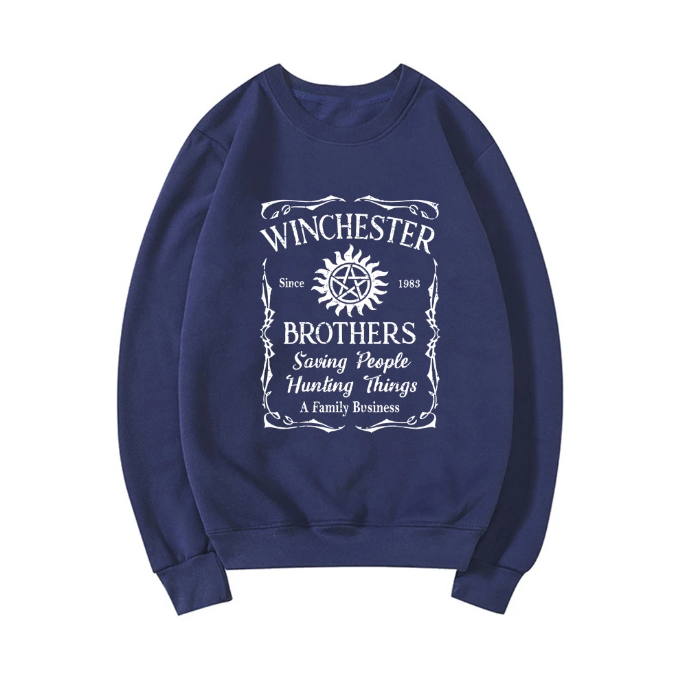 Supernatural Unisex Sweatshirt Winchester Brothers Crewneck Sweatshirt Sam and Dean Harajuku Hoodie Graphic Pullovers Casual Top