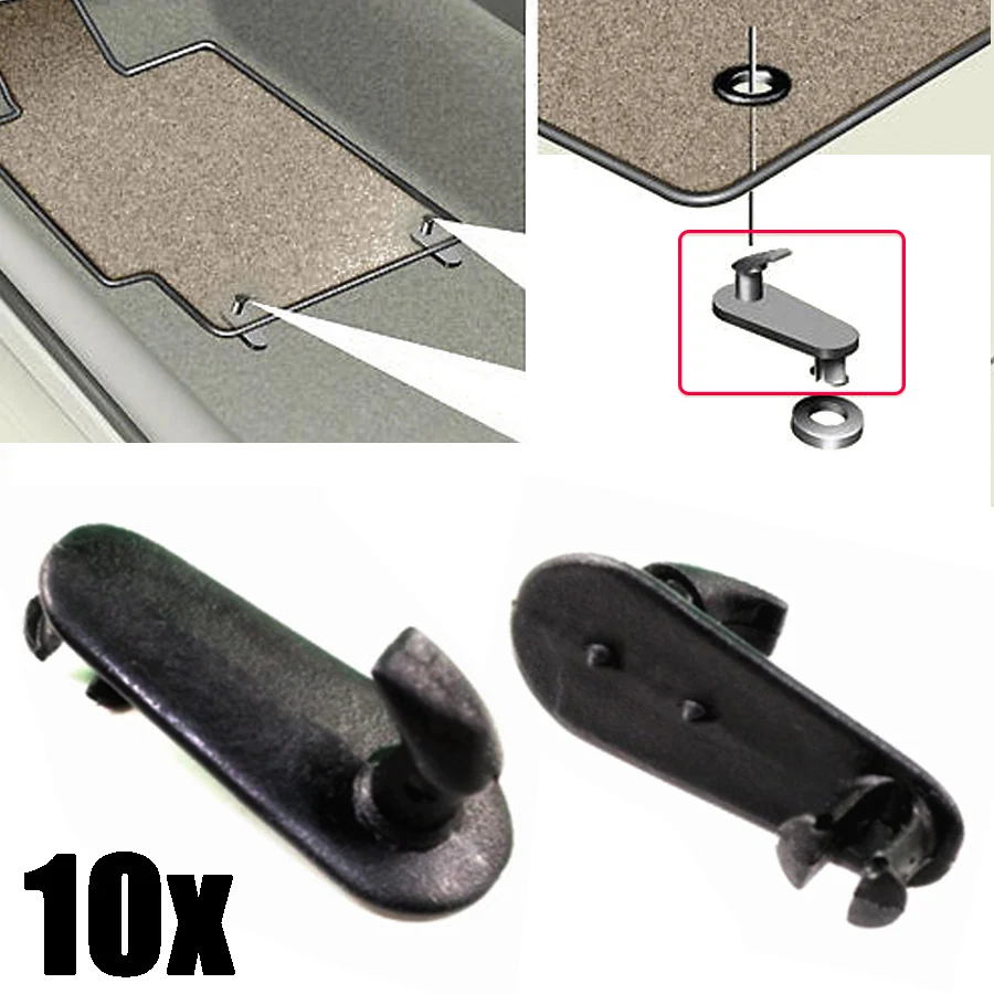 

10X Car Floor Mat Clips Carpet Retainer Grip Holder Fixing Clamps Hooks Fastener For Toyota Hilux Vios Corolla Highlander RAV4