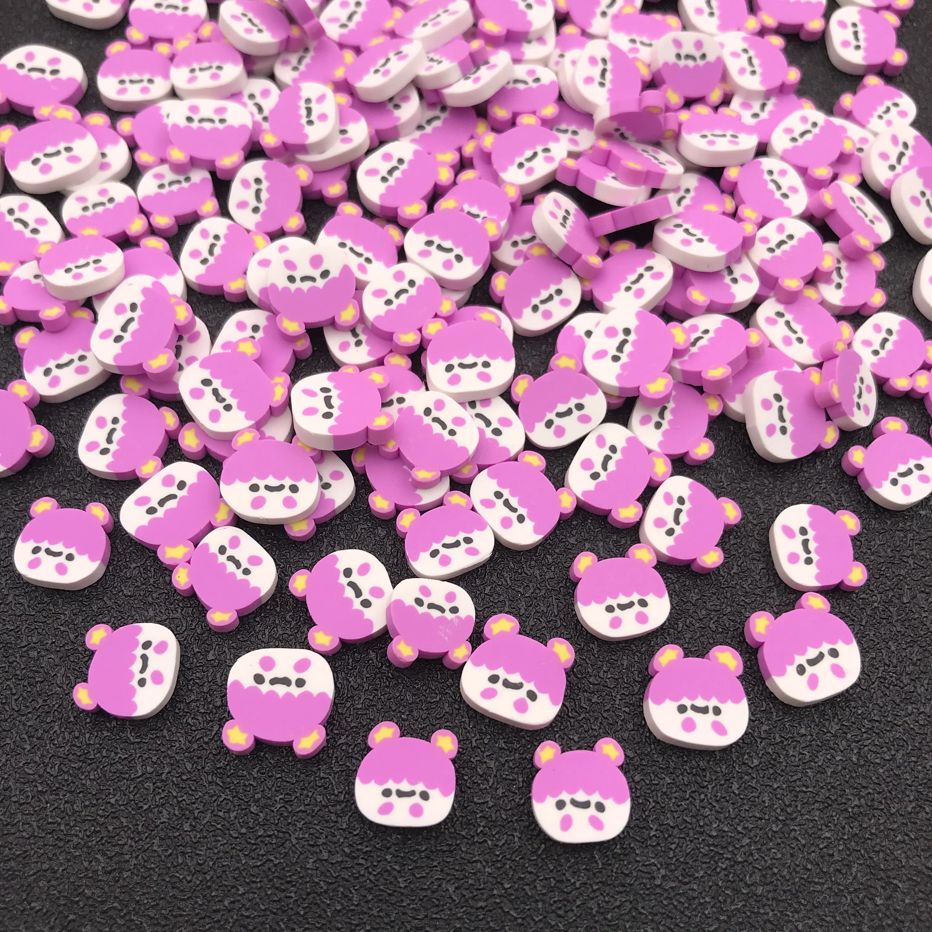 50g/Lot Hot Selling Polymer Clay Miniature Fox Dog Sprinkle, Cute Girl Slice for Crafts Making, Phone Deco, DIY Scrapbooking