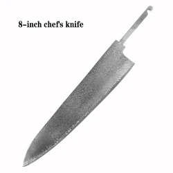 Fai da te VG10 Sharp 8in Chef Knife Blank damasco Steel Knife Blade materiale semilavorato Steel Billet coltello giapponese coltello da cucina