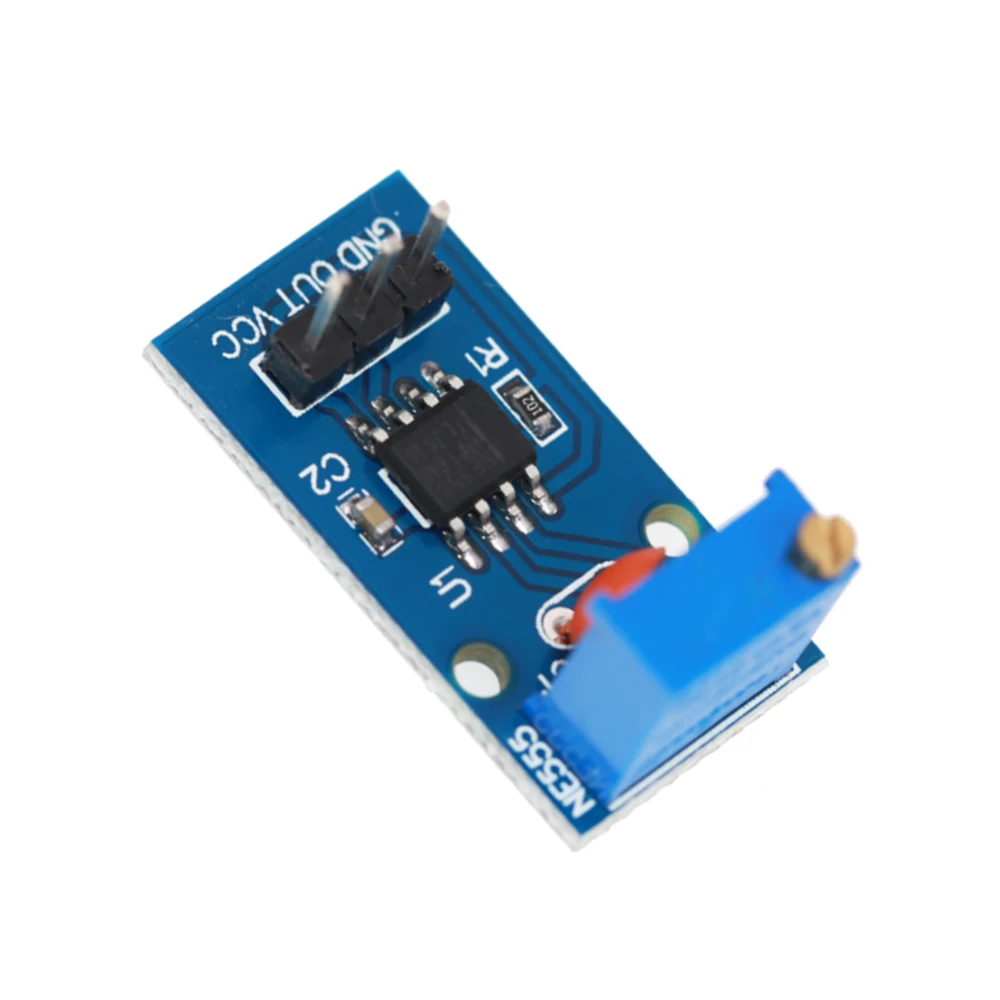 10Pcs 5V-12V NE555 Adjustable Resistance Frequency Pulse Generator Module Single Channel Output Module