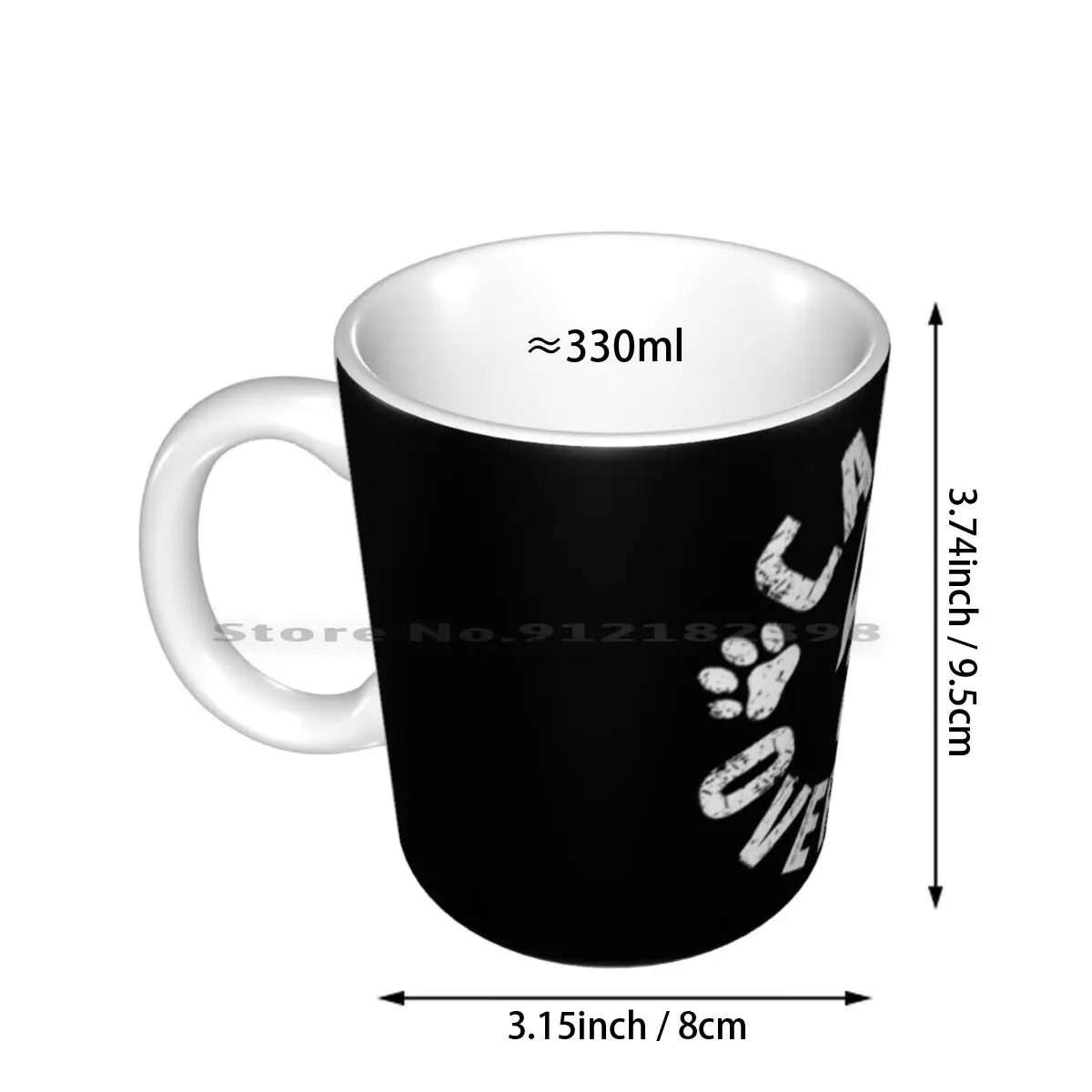 Canine Overlord-German Shepherd ( White Version ) Ceramic Mugs Coffee Cups Milk Tea Mug Canine Overlord Canine Overlord Dog Dog