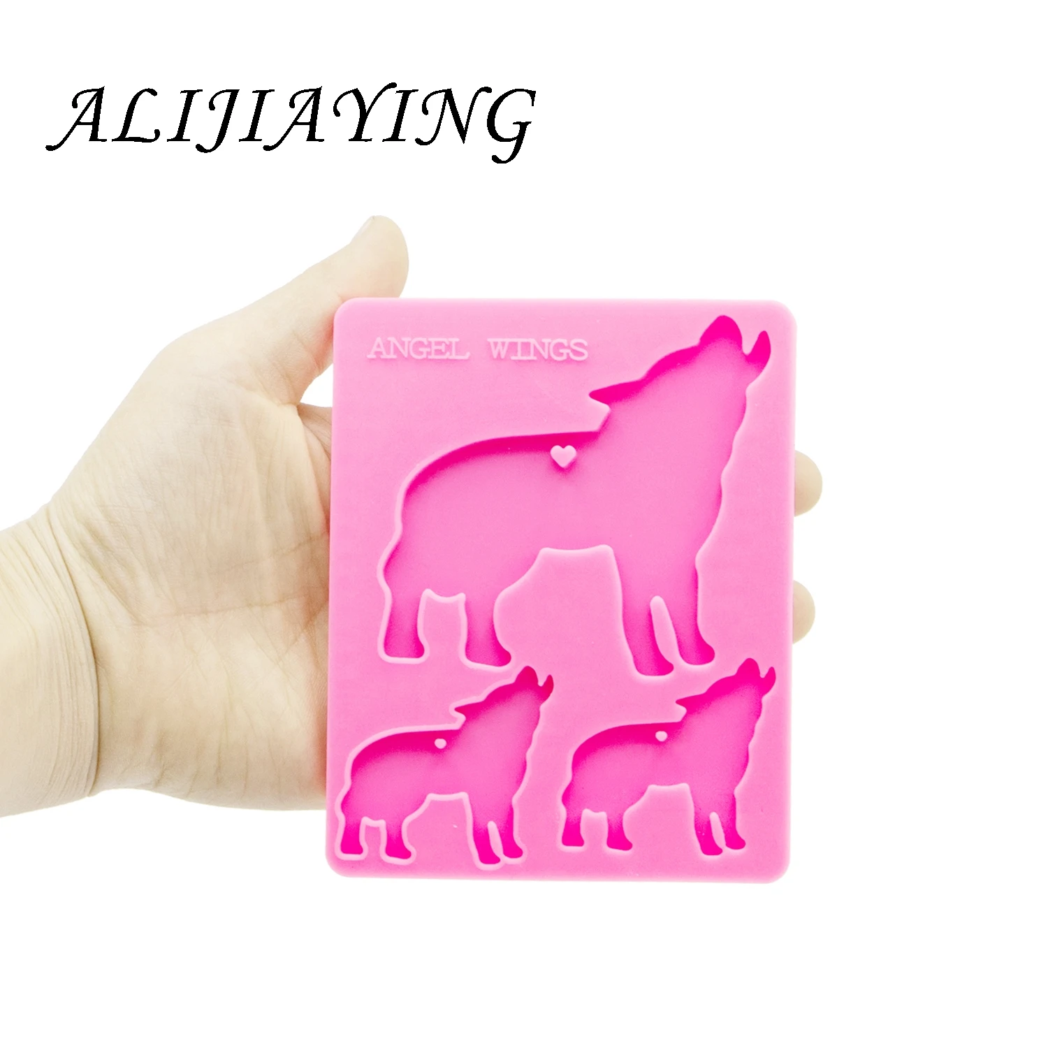 Wolf family silicone mold resin epoxy resin molds for jewelry DIY silicone keychain mould  DY0164