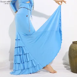 Spanish Dance Dress Flamenco Practice  Skirt Multilayer  Wear Women Fishtail ESS18