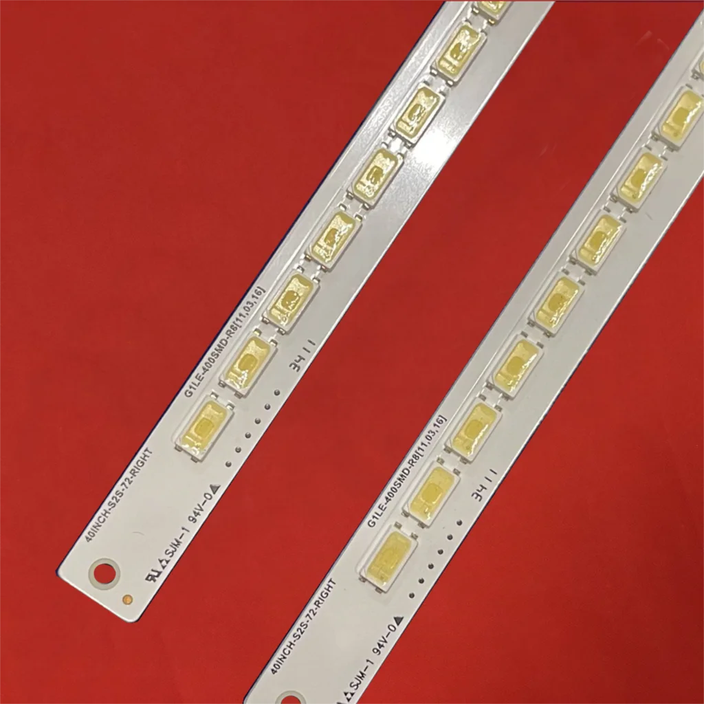 2pcs LED Backllight strip for G1LE-400SMC 400SMD-R8 R3 LJ64-03075A 03103A LTA400HL09 40INCH-S2S-72-RIGHT LEFT