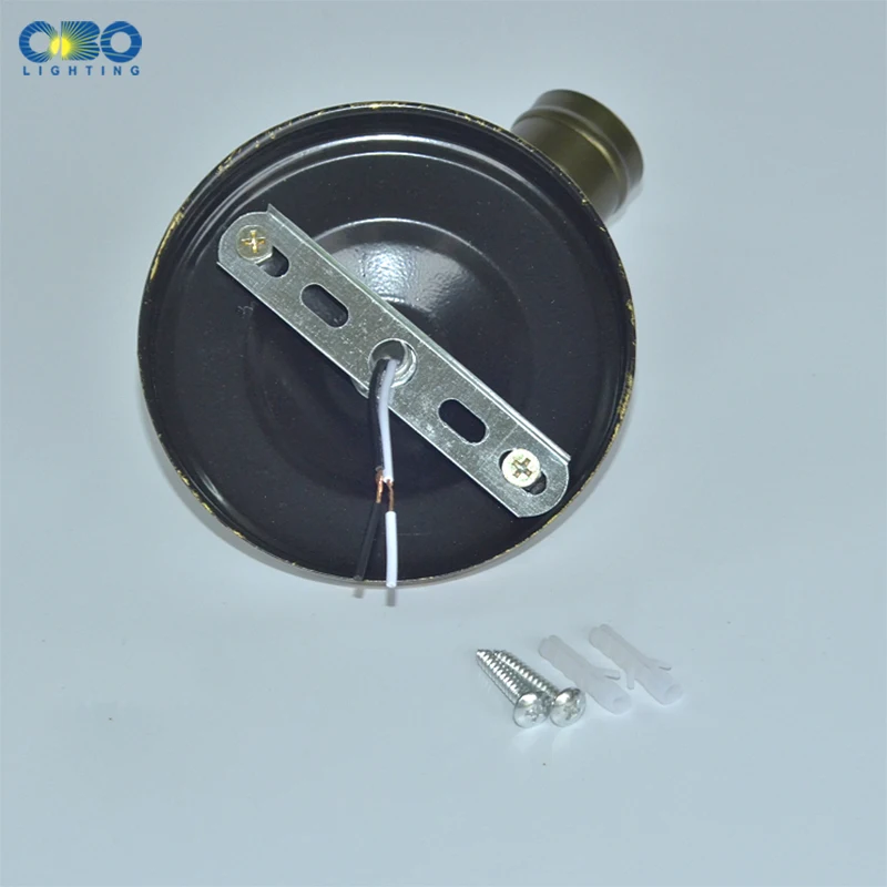 Base de lámpara Vintage Edison E27 con interruptor, lámpara de pared de bronce ceiling, luz de bricolaje, Base de 110mm, CA 110-240V