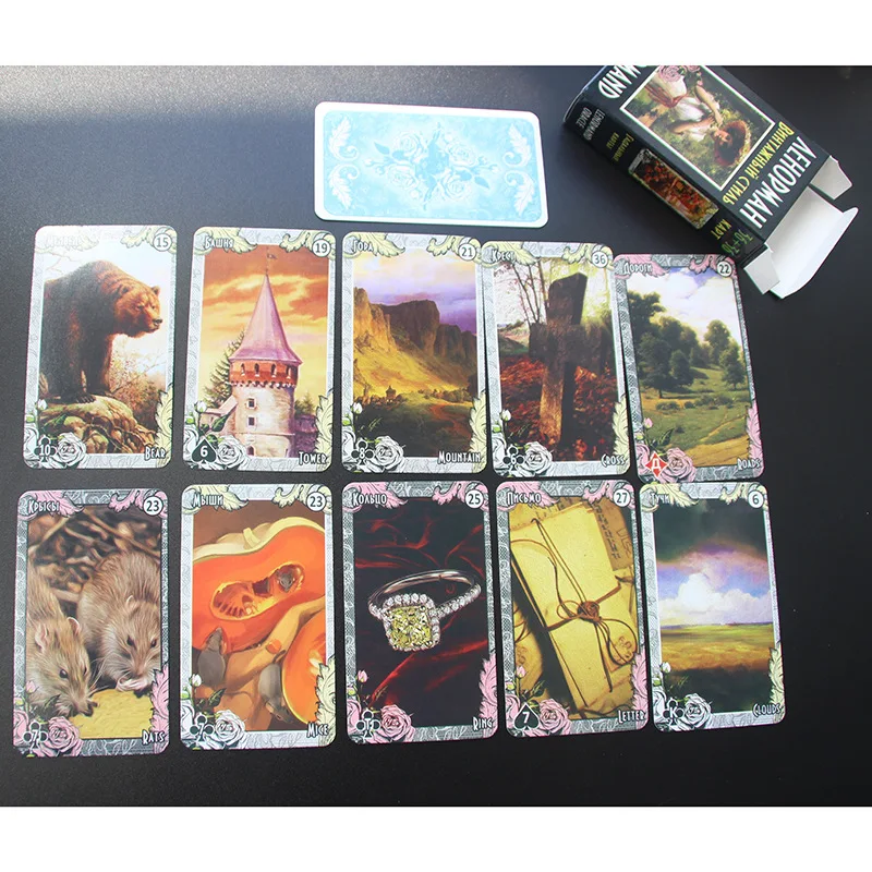 NEW Lenormand Russian Version Oracle Tarot Cards Board Game Playing Cards Game Divination Fate Tapo