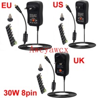 30W Universal Adjustable Power Adapter Charger AC To DC Plug 3V 4.5V 5V 6V 7.5V 9V 12V 2.5A 2500mA Multifunction Power Supply