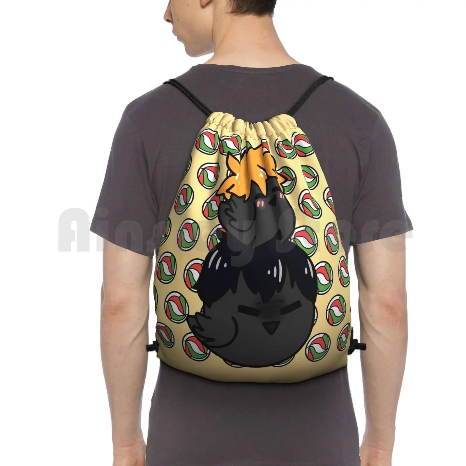 

Kagehina Love Birds Backpack Drawstring Bag Riding Climbing Gym Bag Kagehina Kageyama Tobio Hinata Shouyou Karasuno