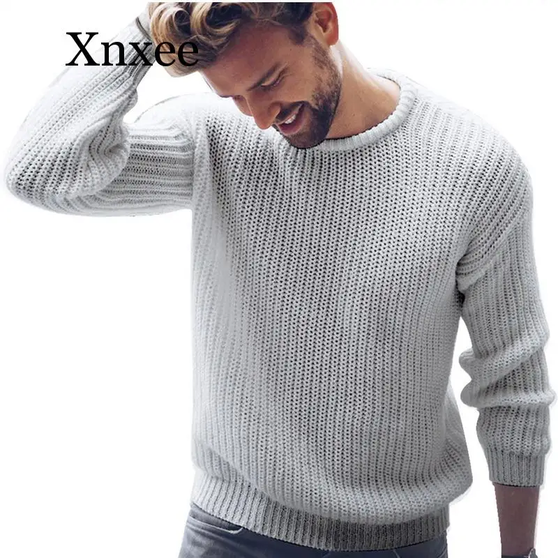 white Winter Wool Sweater Black White Casual Knitted Pullover Solid O Neck Men Sweaters Fashion Streetwear Autumn Winter Tops