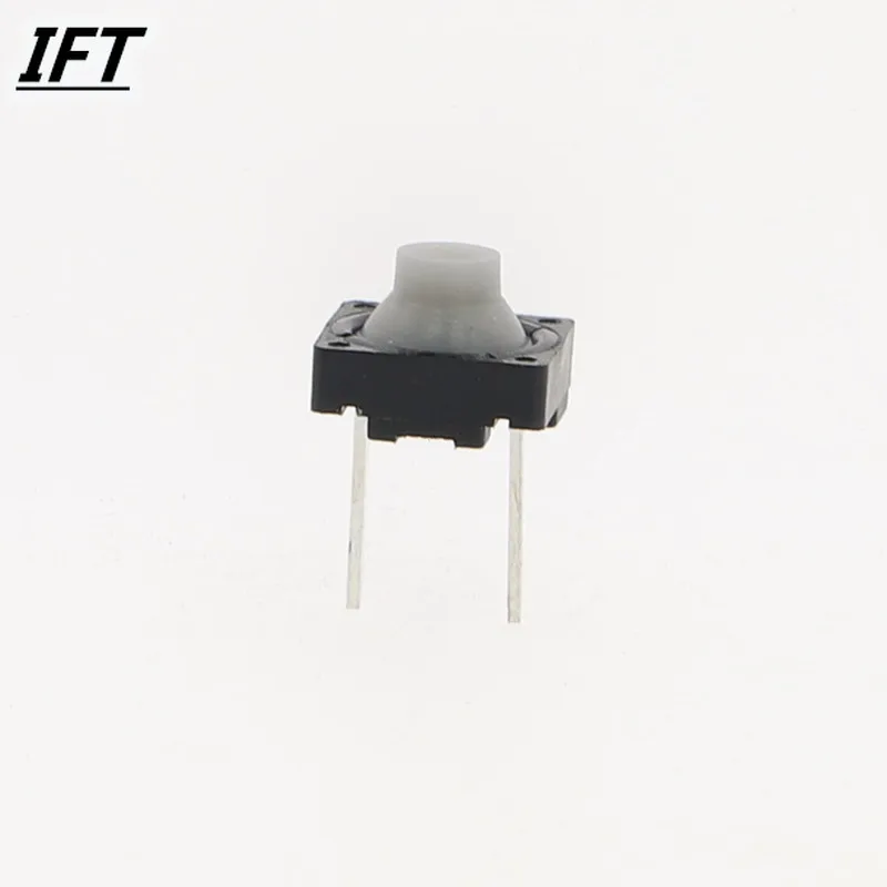 50pcs/lot Free shopping 8*8*5.5MM 2PIN G77 Conductive Silicone Soundless Tactile Tact Push Button Micro Switch Self-reset