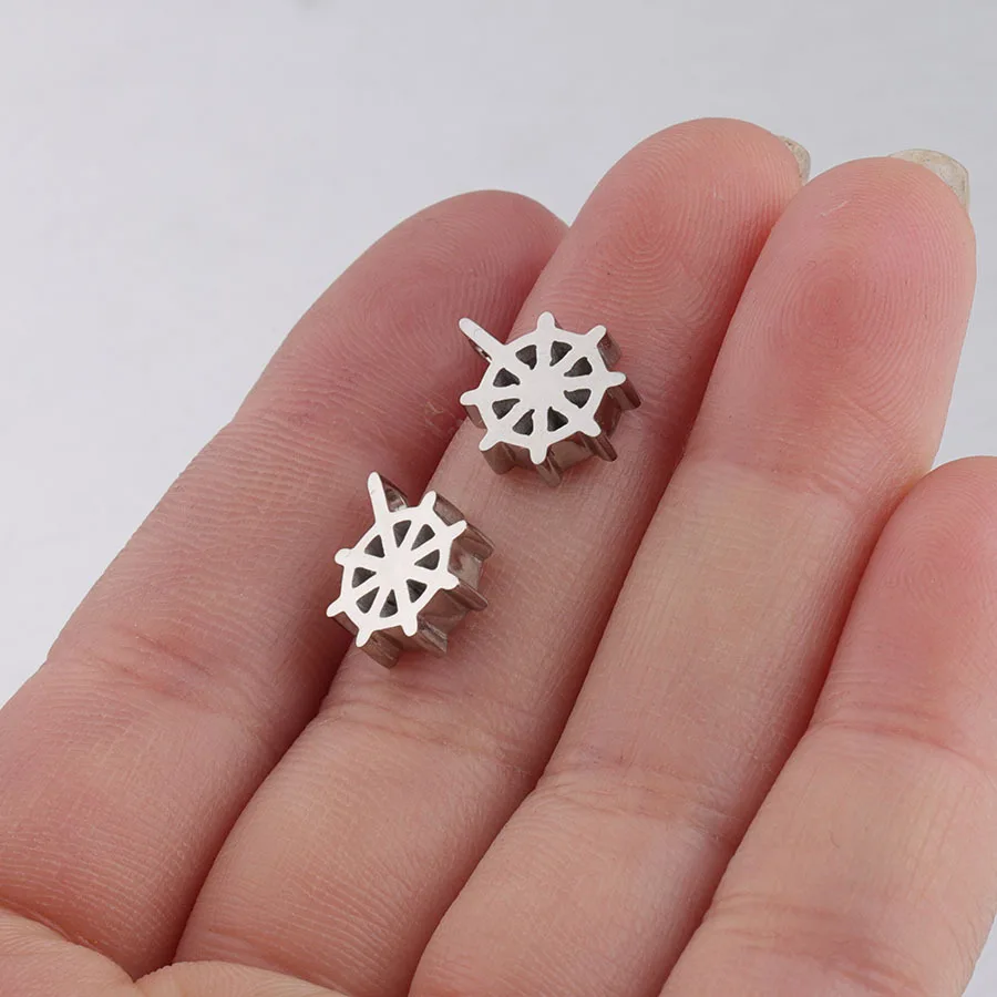 Stainless Steel 20pcs 10*12.5mm Small Windmill Hole Ball DIY Loose Bead Charm Accessories for Bracelet/necklace Jewelry Making