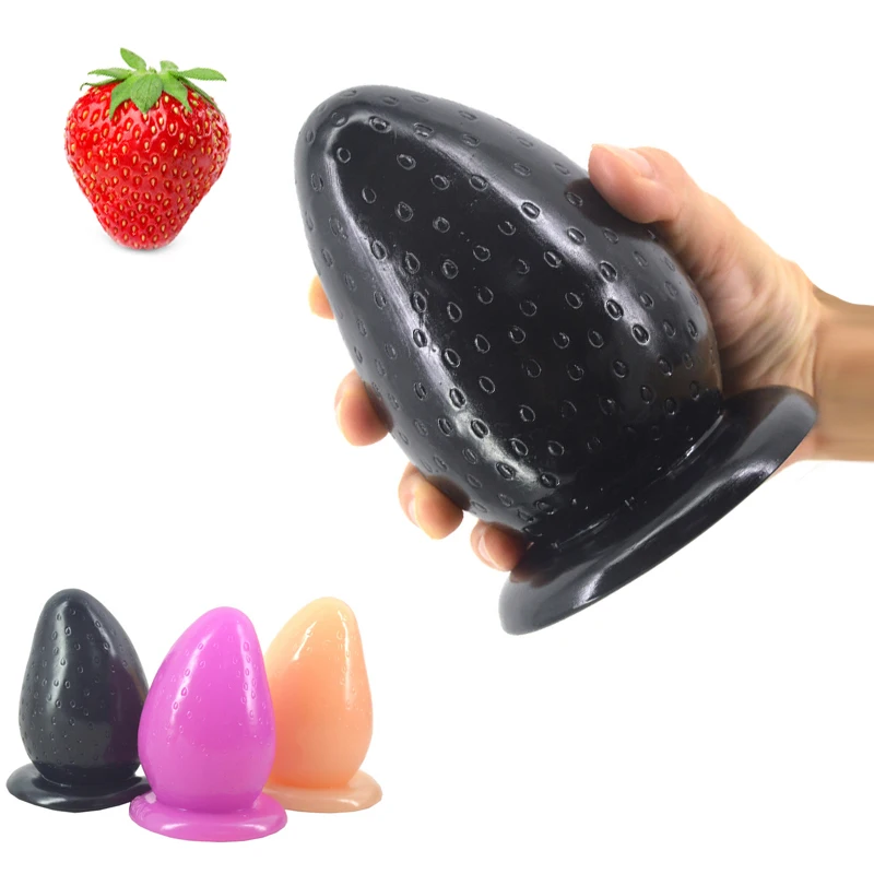 

Big Strawberry Anal Plug Dildo Adult Sex Toys Huge Butt Plugs Prostate Massage Vaginal G-spot Stimulator Anal Toys for Women Men