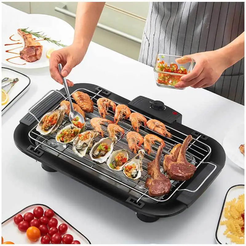 48X35X9cm Electric barbecue stove smokeless barbecue machine rack Electric Grills