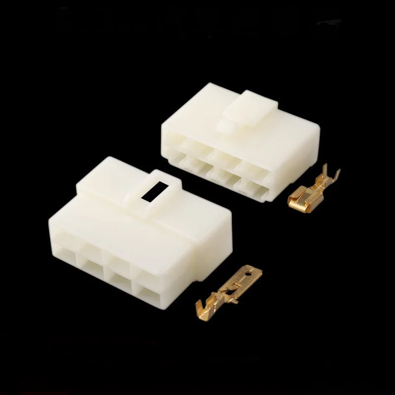 

100 Set All New 8 Pin DJ7081-6.3-11/21 ABS Plastic Electrical Wire Connectors Plug Male and female Automobile Connector