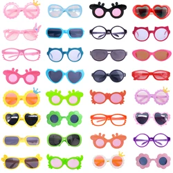 10Pcs/Set Doll Baby Sunglasses Glasses Fit 18 Inch American Doll&43Cm Baby Doll,Generation Girl`eyes for toys DIY Gifts