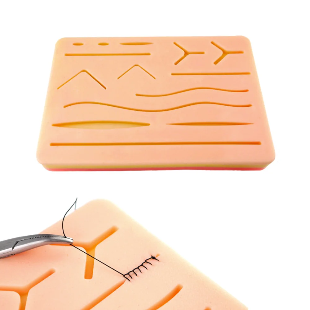 Medical Silicone skins Pad Skin Suture Incision Surgical Training Kit traumatic pistol Simulation Training Tool Parts