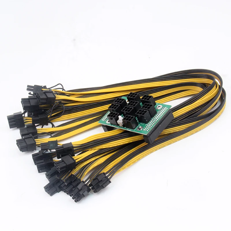 IBM X3650 M2 / M3 Server Power Adapter Board 12V Adapter Board Dual Power Board + 10pcs x 6Pin to 8Pin (6+2) Power Cable