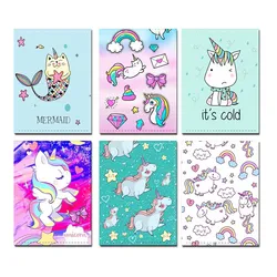 New Travel Accessories Passport Holder PU Leather Cute Mermaid Unicorn Travel Passport Cover Case High Quality Card ID Holders