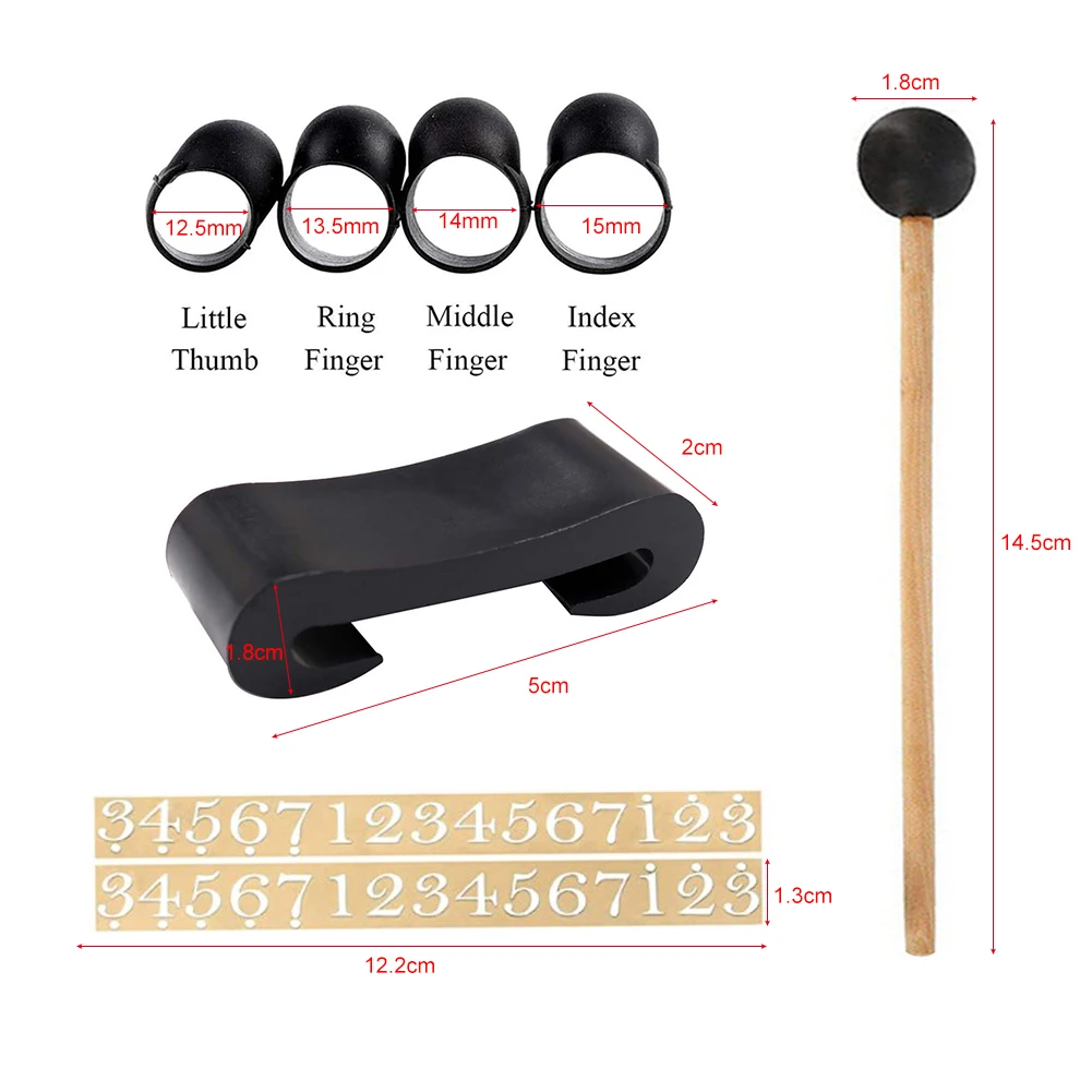 9pcs/Set Steel Tongue Drum Finger Picks Drumstick Finger Sleeves Handpan Percussion Drumsticks Stick Tongue Drum Accessories