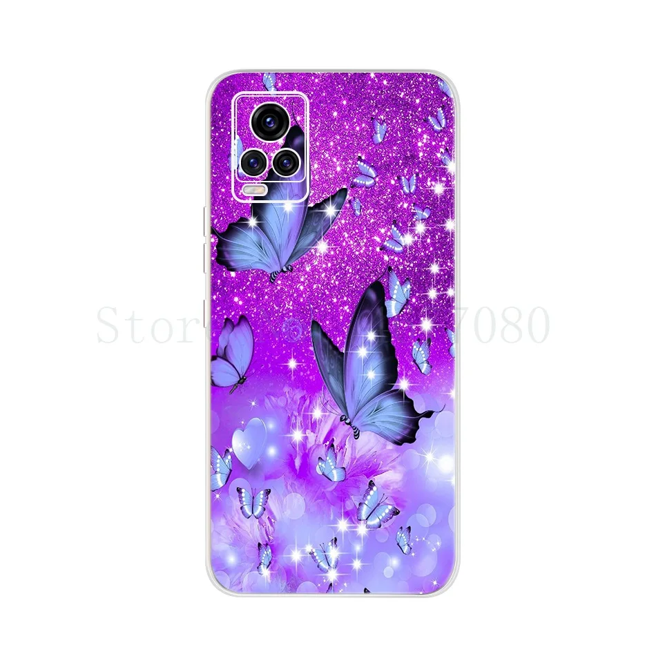 TPU Soft Silicone Phone Case For vivo V20 SE V2022 V20 V2025 Shockproof Flower Back Cover For vivo V20 V 20 VIVO V20SE Coque