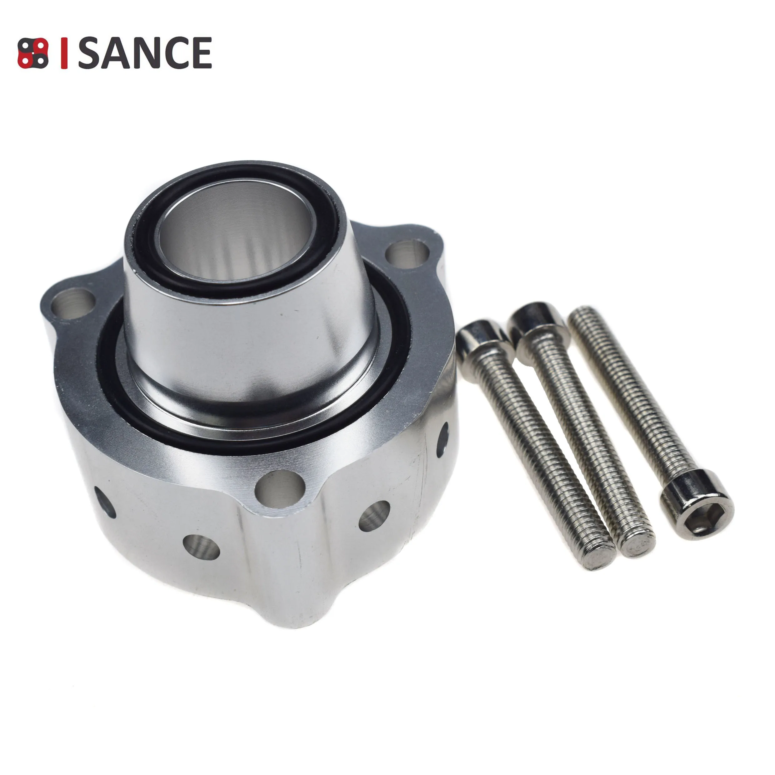 ISANCE Turbo Turbocharger Blow Off Valve BOV Adapter Spacer 06H145710D For Audi A3 A4 TT Quattro VW CC Eos GTI Jetta Passat 2.0L