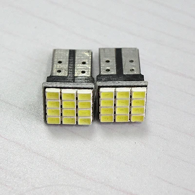 

2Pcs Bright T10 3020 12 SMD LED Car Turn Signal Light Auto Wedge Lamp Bulb White Led Width Light W5w Running Light Reading Light