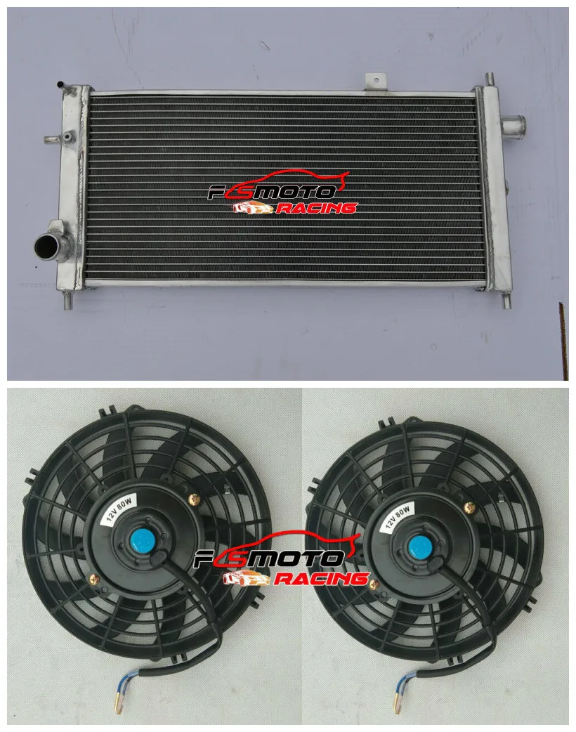 Aluminum Radiator For Opel Corsa A Vauxhall Nova GTE GSi 2.0 16v Turbo MT 1.6L 1983-1993 85 86 87 88 89 90+Fan