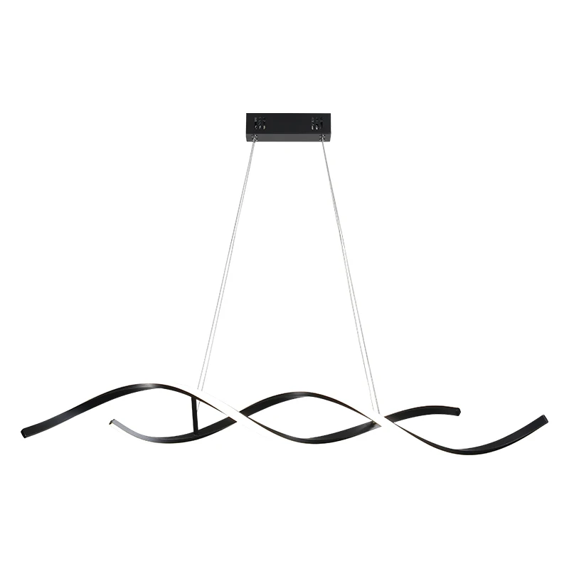 Lustre moderno de suspensão, preto/branco, fosco, led, para sala de jantar, cozinha, casa, deco, luminária, frete grátis