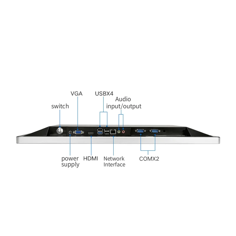 15.6/18.5/21.5 "อุตสาหกรรม All In One คอมพิวเตอร์แท็บเล็ตหน้าจอสัมผัส Capacitive หน้าจอสำหรับ Win7/10/Linux I3 I5 I7 1920*1080 HMI