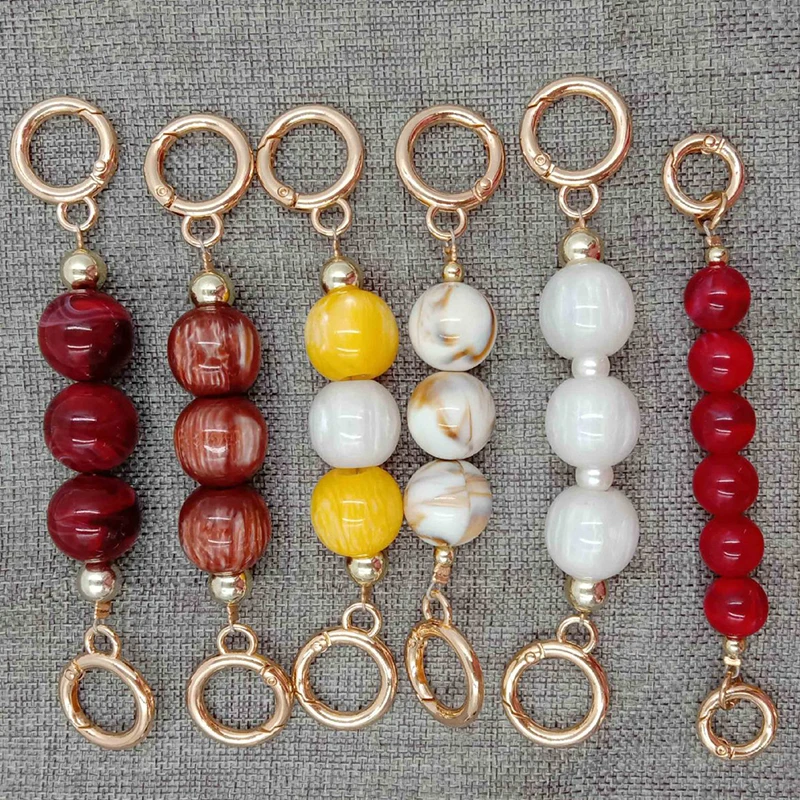 New Pearl Bag Chain Colorful Pearls Decorative Bag Strap Multifunctional Extend The Pearl Chain Bag Accessory