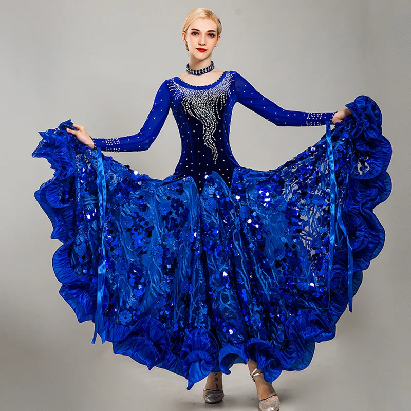 New Ballroom Competition Dance Dress High Quality Women Performance Modern Waltz Tango Standard Dress