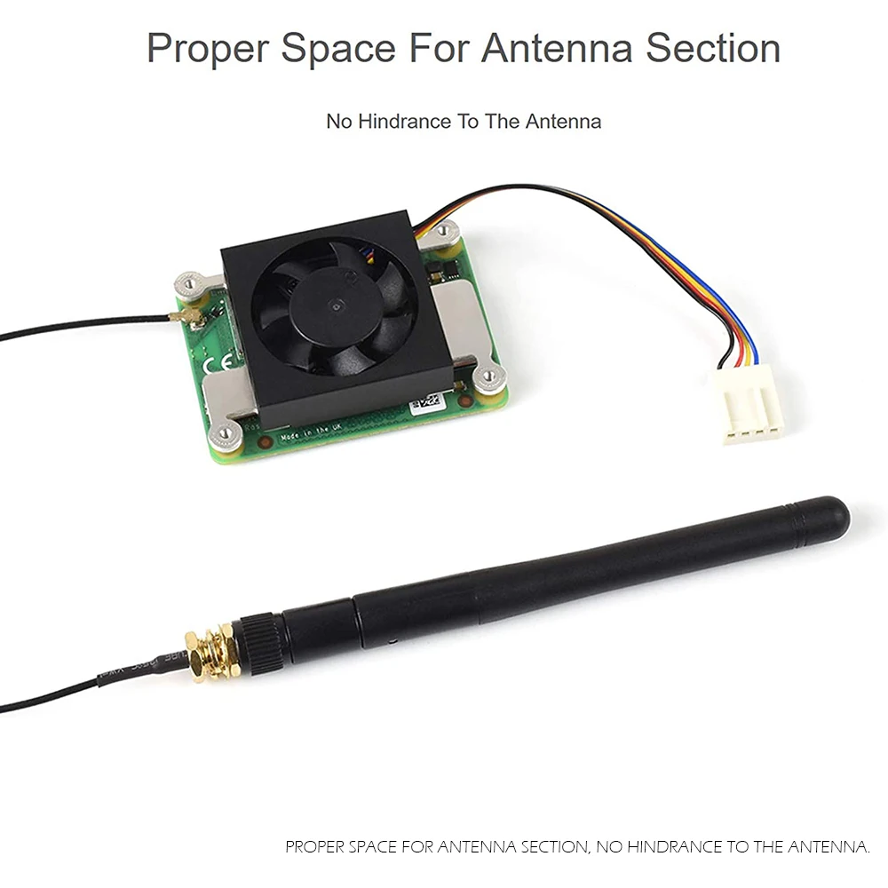 Охлаждающий вентилятор Raspberry Pi CM4, охлаждающий вентилятор радиатора процессора с термолентами для вычислительного модуля Raspberry Pi 4