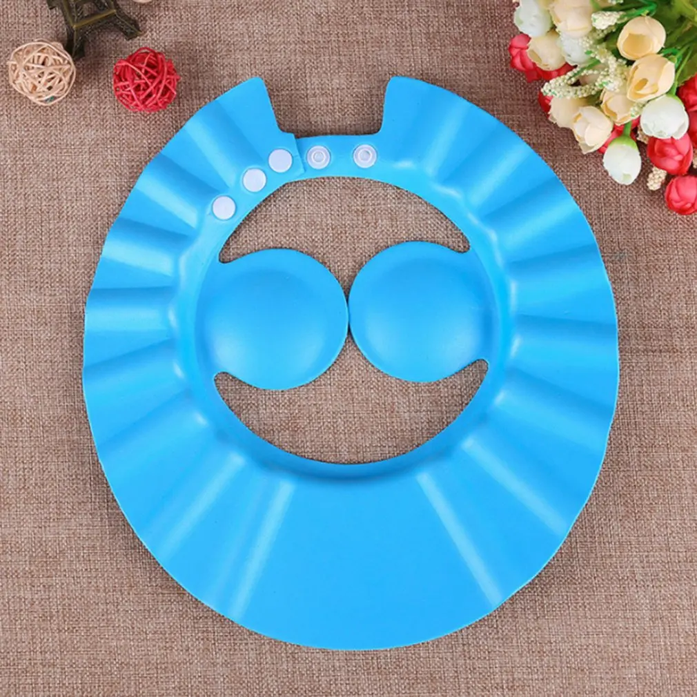 Baby Shampoo Shower Cap Children Kids Safe Shampoo Bath Bathing Shower Cap Hat Wash Hair Shield Adjustable Elastic Shampoo Cap
