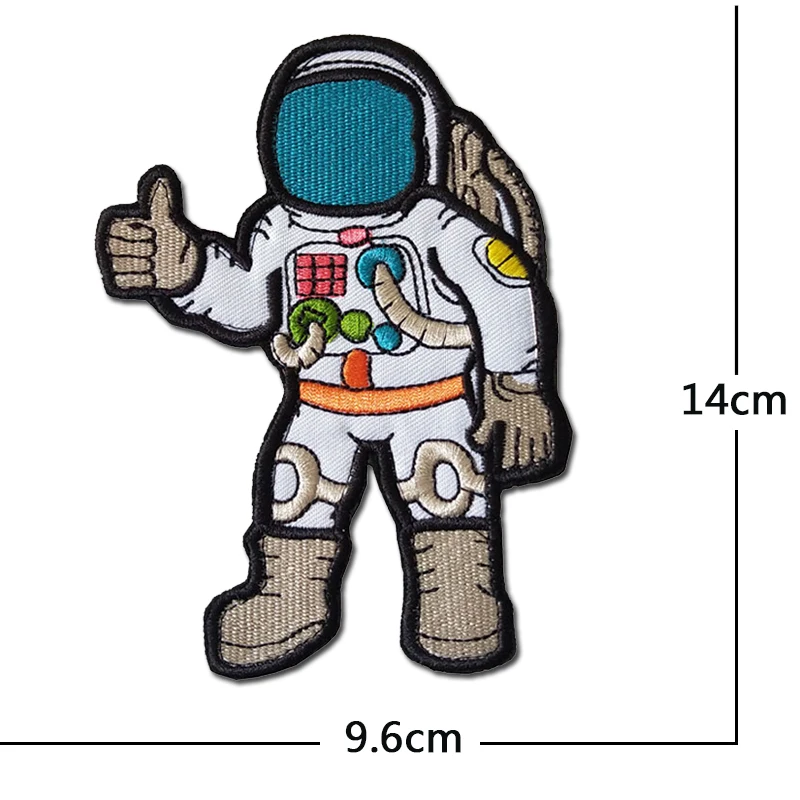 Astronauta łatka haftowana wysokiej jakości miłośnicy lotnictwa Logo opaska na ramię odznaka aplikacja na kurtkę dżinsy torba kapelusz plecak ubrania