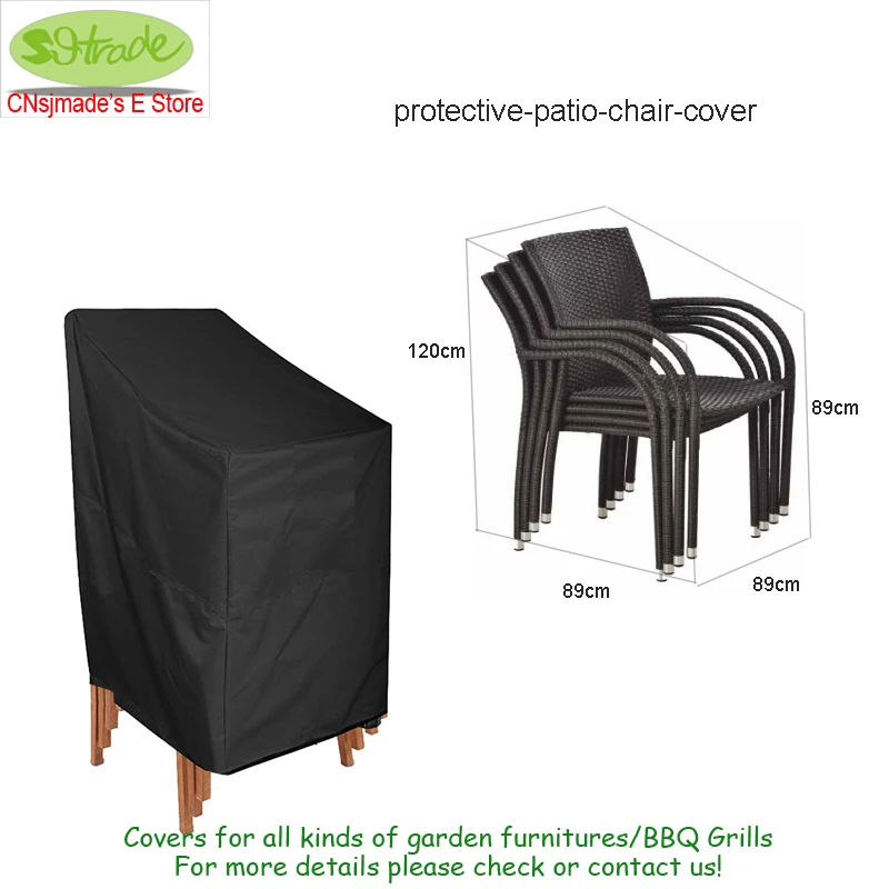 Outdoor Waterproof Cover Garden Furniture Rain Cover Chair Cover Protection Rain Oxford PU Coating Convenient Cover Custom Made