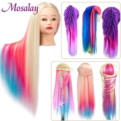Rainbow Dolls Mannequin Manikin Head With Synthetic Hair For Hairdressers Hairstyles Hairdressing Styling Training Head