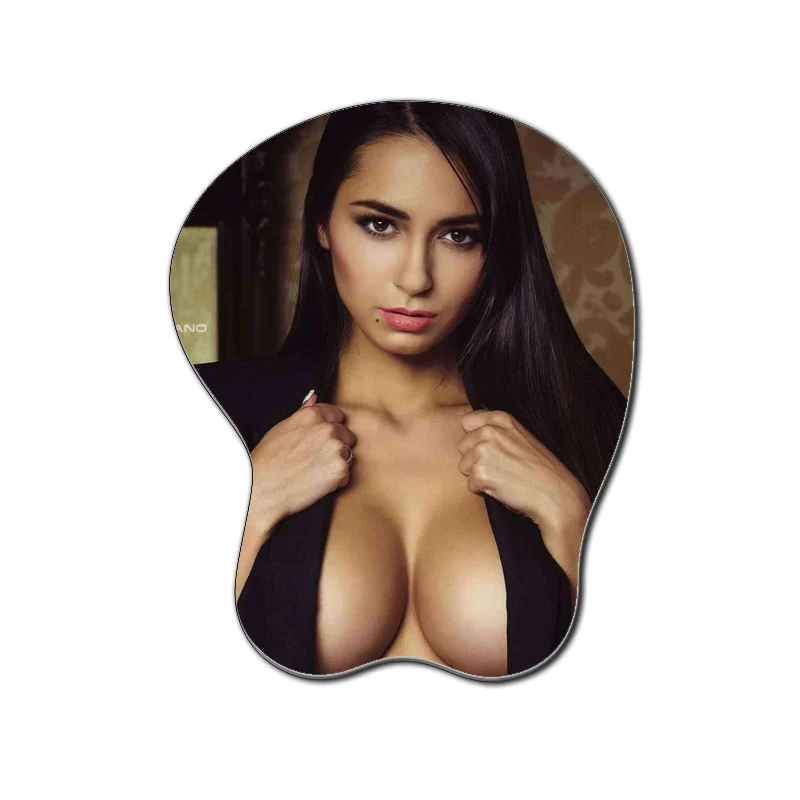 Imagem -06 - Anime 3d Peito Silicone Pulso Resto Mouse Pad Custom Made