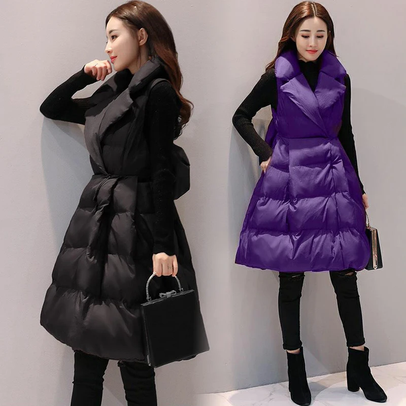 2020 Autumn Winter Vest Women Down Cotton Waist Coat Parka Sleeveless Jacket Colete Feminino Chaleco Mujer YY1486