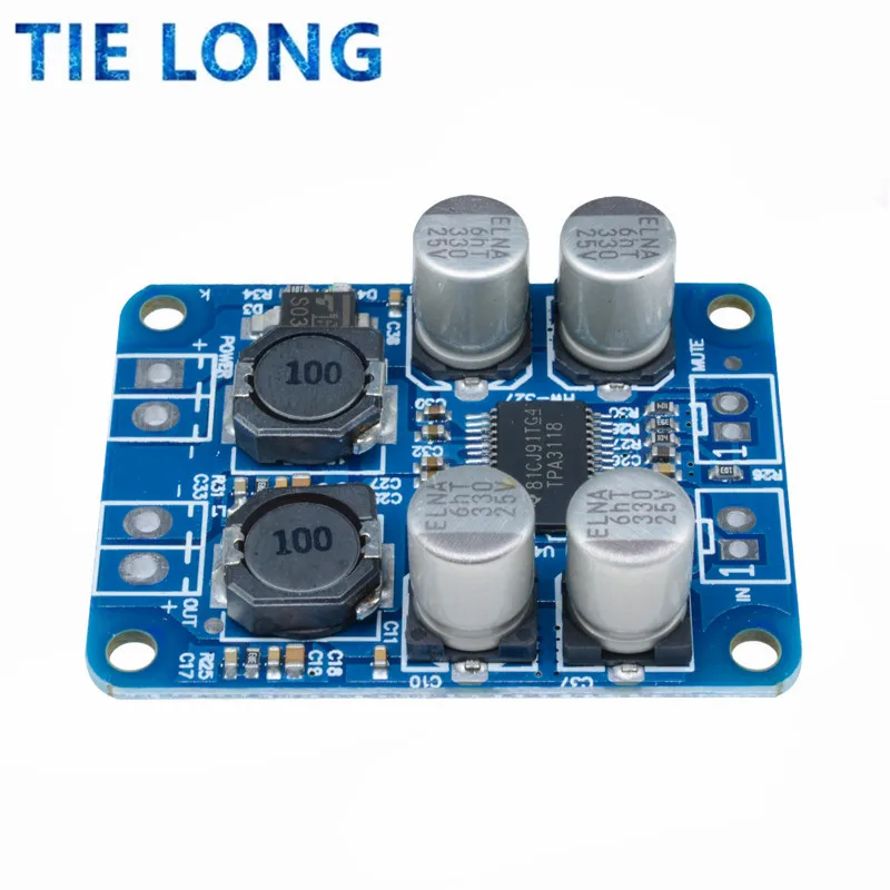 1 sztuk DC 12V-24V TPA3118 60W Mono dźwięk cyfrowy płyta wzmacniacza zasilania Amp moduł