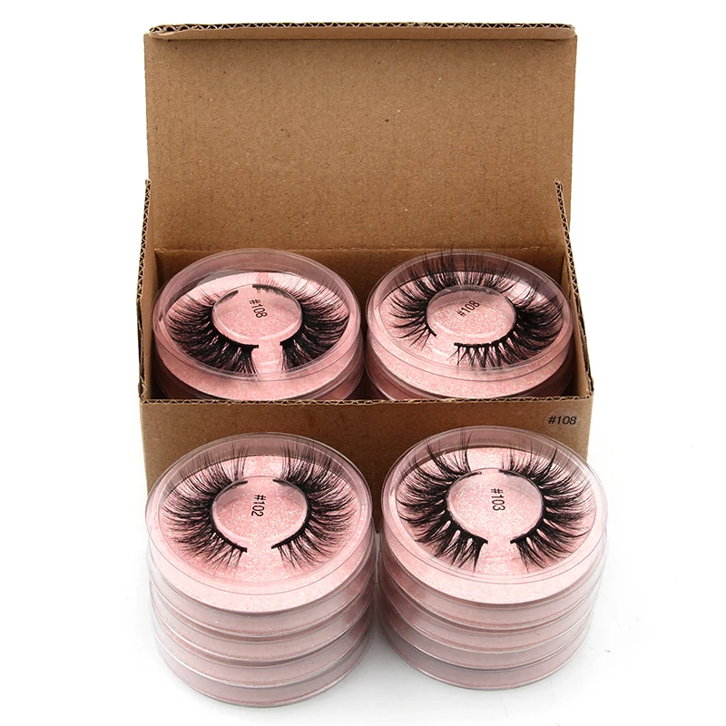 卸売 4/50/100個入り フェイクミンクまつげセット ふんわり3Dまつげ ナチュラルつけまつげ フェイクアイラッシュ メイクアップ シリオス まとめ買い