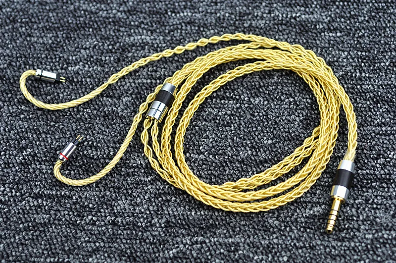 8-core gold silver palladium copper plated se846 0.78 QDC MMCX n5005 earphone upgrade cable 4.4 plug