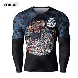 3D Printed Men's Fitness Top T-Shirt Harajuku Compression Shirt Anime Sports Fashion Japanese Men's Top