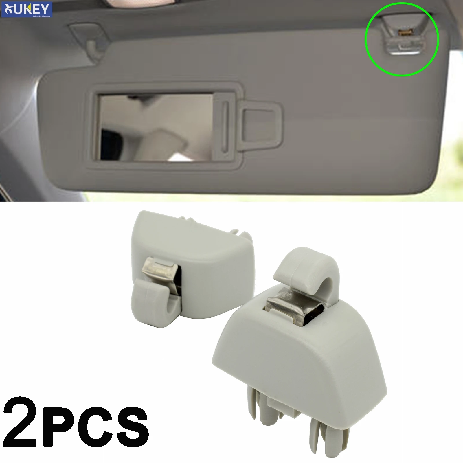 2pcs Inner Sun Visor Hook Clips Bracket for VW Volkswagen Passat Polo Up!  Audi A6 C6 05-13 Skoda Citigo Rapid Seat MII Buckle