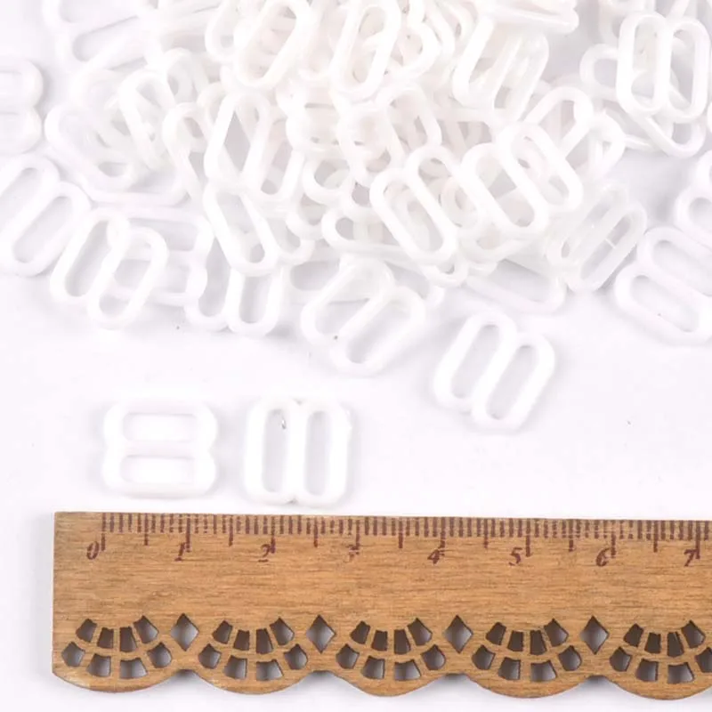 100pcs Nero Bianco Metallo/plastica Fibbia Della Cintura Dei Capelli Dei Monili Del Nastro di Regolazione Accessori FAI DA TE di Carta di Nozze