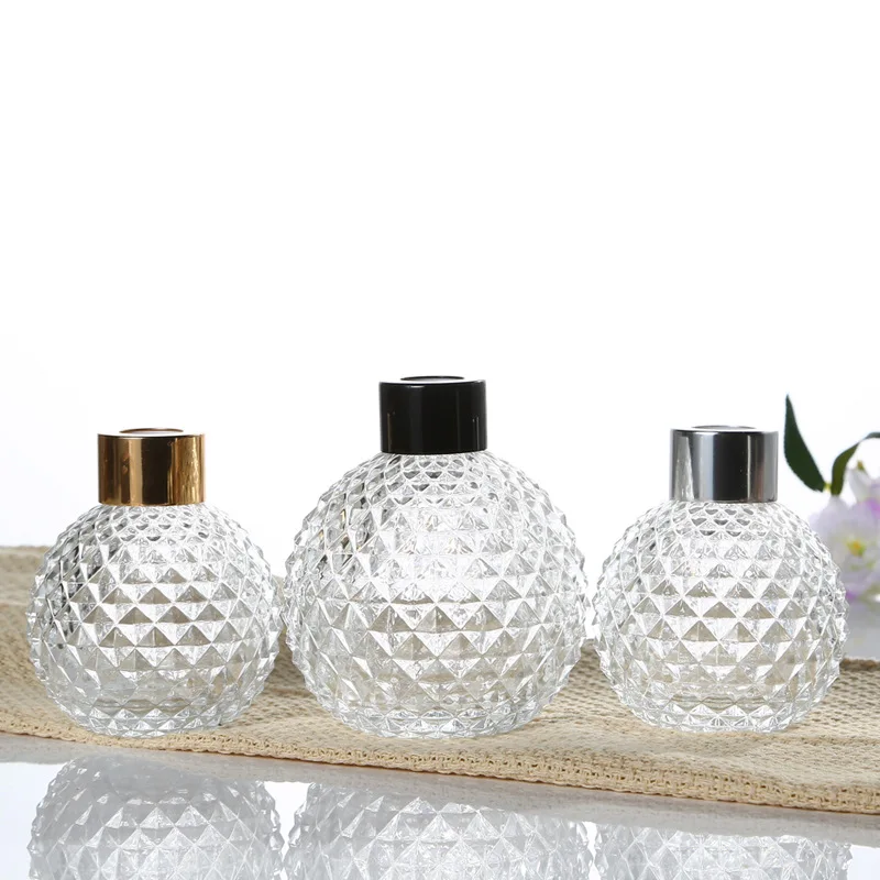 3PCS 100/150ML Aromatherapy Glass Bottle No Fire Diffuser Bottle Scent Volatilization Glass Container for Home Decor