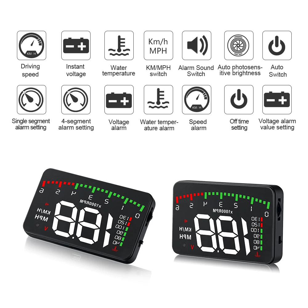 WIIYII  A900 OBD2 HUD Auto Accessories Head Up Display Speed RPM car electronic accessorie Gadgets Inteligentes Projector in car