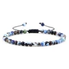 Adjustable 4mm Chakra Beads Bracelet Mini Natural Stone Agats Lava Tiger Eye Beaded Bracelets & Bangles Women Men Gift Jewelry