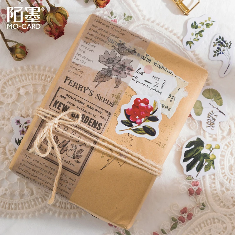 46 قطعة/الحزمة معهد البحوث النباتية ملصقات اشي الزخرفية سكرابوكينغ عصا التسمية مذكرات القرطاسية ألبوم ملصقات #5